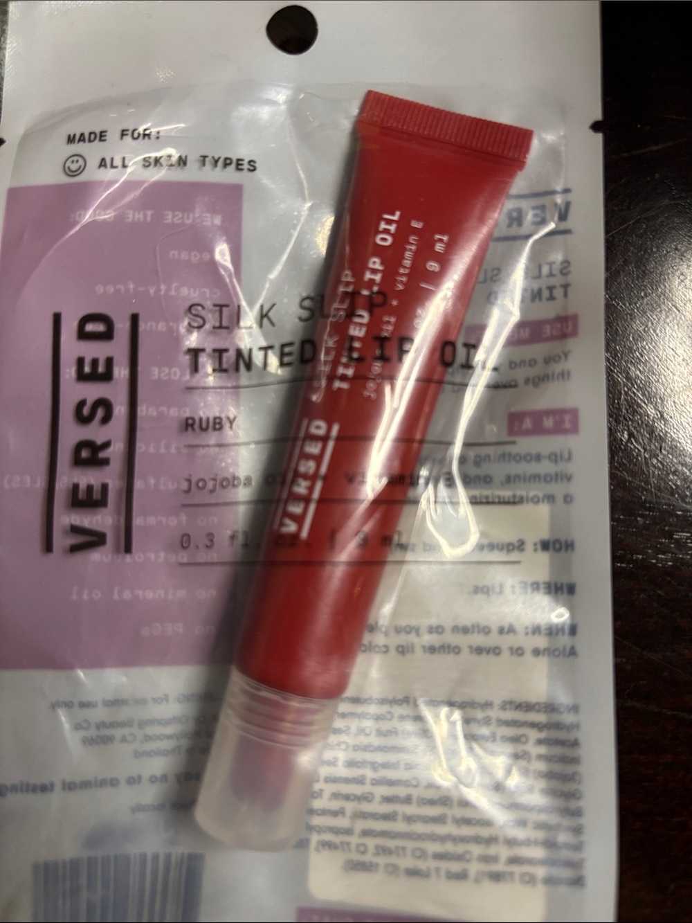 Versed Tinted Lip Oil in Ruby